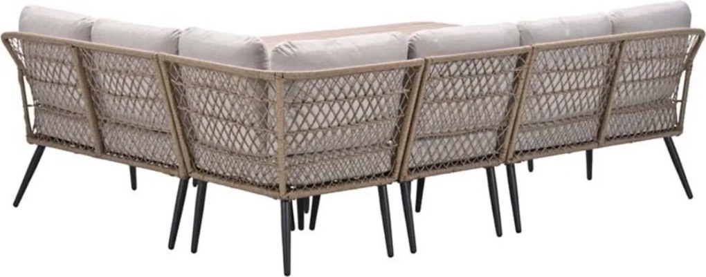 Garden Impressions Kalibo lounge dining set 6-delig R - desert sand