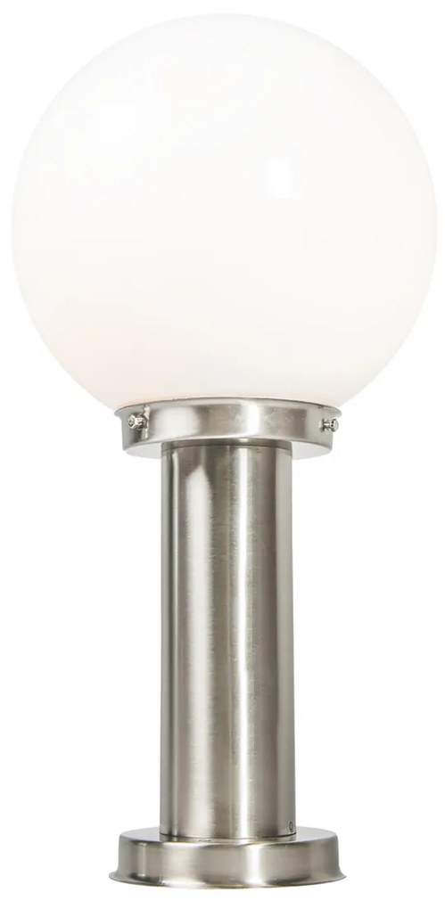 Smart buitenlamp met dimmer paal staal RVS 50 cm incl. Wifi A60 - Sfera Modern E27 IP44 Buitenverlichting
