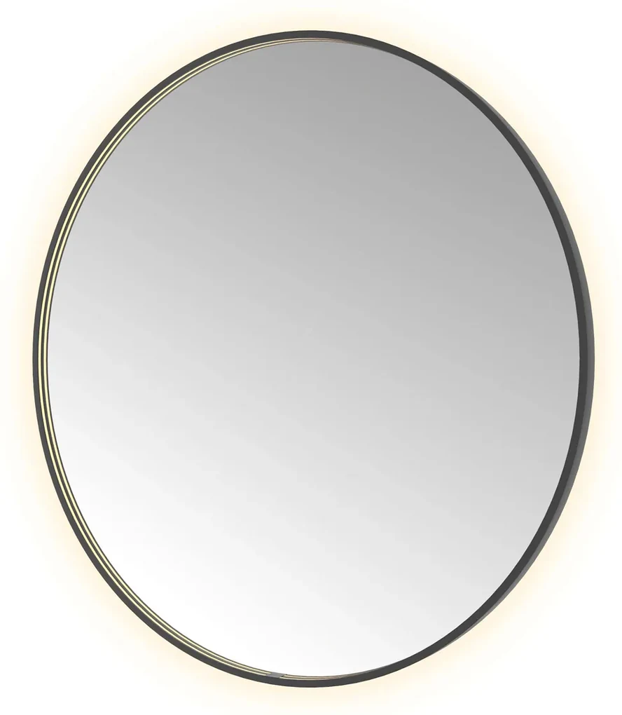 Hotbath &More Round spiegel 120cm geborsteld zwart PVD