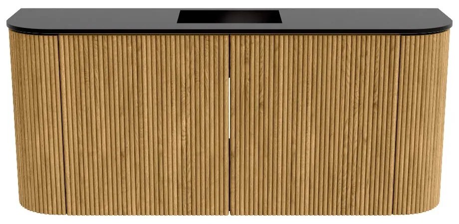 Mondiaz Joya 95cm toiletmeubel ronding links/rechts oak met wastafel faye midden zonder kraangat urban