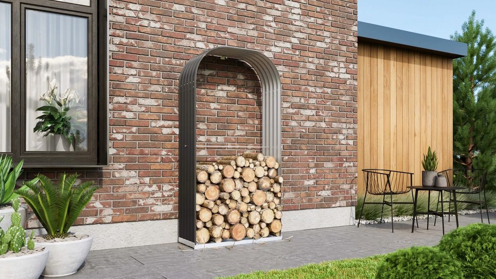 Vitavia Houtopslag Ardor 401 - hoog - graniet - Houtopslag - L200 cm hoog