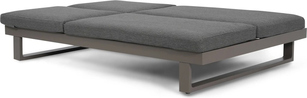 Lifestyle Garden Furniture Massimo Ligbed Met Kussen Antraciet/dark Grey Aluminium Grijs