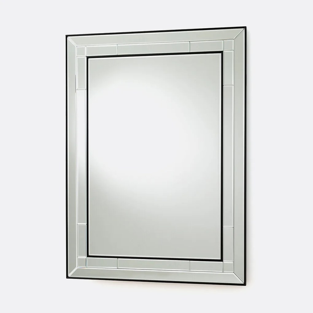 Rechthoekige spiegel, afgeschuinde afwerking, breedte 90 x hoogte 120 cm, Andella