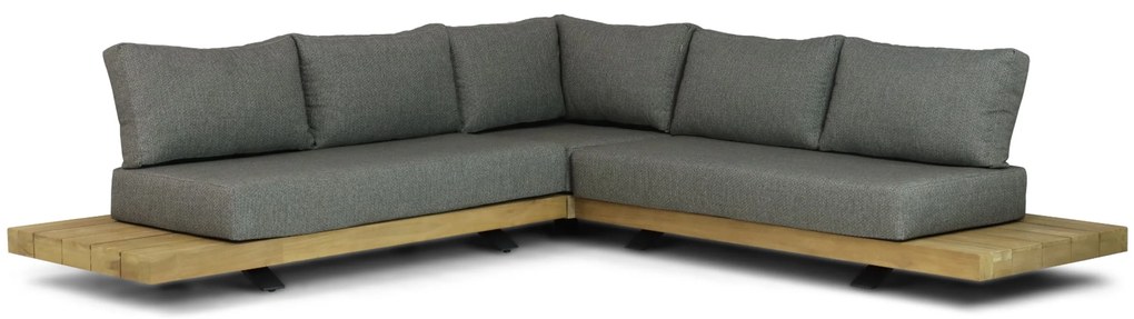 Hoek loungeset 5 personen Teak Old teak greywash Santika Furniture Santika