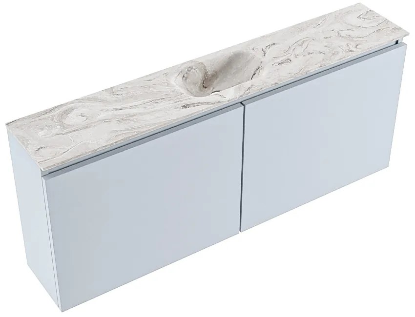 Mondiaz Ture DLux toiletmeubel 120cm clay met wastafel glace midden zonder kraangat