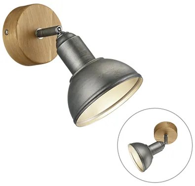 Industrile wandlamp staal draai- en kantelbaar - Arti Industriele / Industrie / Industrial E14 rond Binnenverlichting Lamp