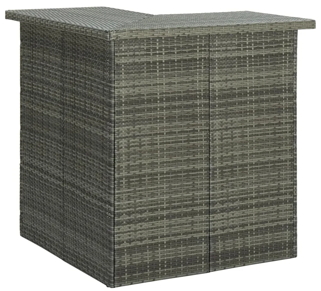 vidaXL 8-delige Tuinbarset met kussens poly rattan grijs