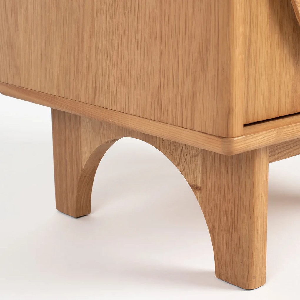 Zuiver Groove Design Nachtkastje Eiken - 45x40x55cm.