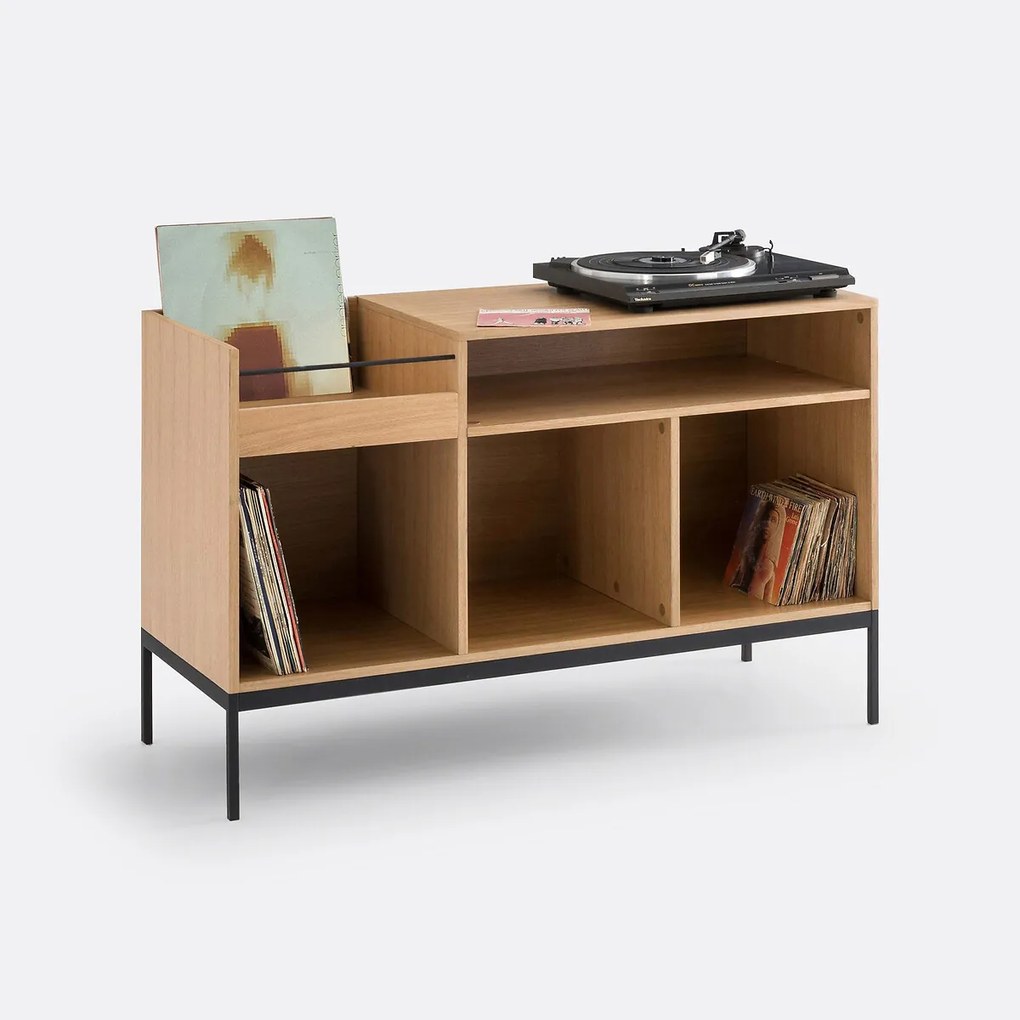 Vinyl meubel in eik, Compo