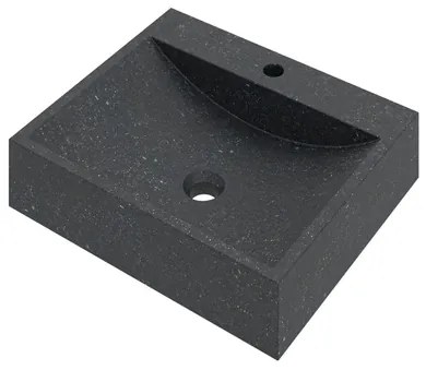Proline Top 6 Opbouw waskom rechthoek incl. kranenbank hardsteen 50x42x11.5cm Blue stone 0300250