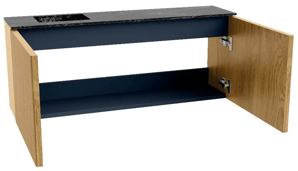 Mondiaz Joya DLux 100cm toiletmeubel oak met wastafel faye links zonder kraangat lava