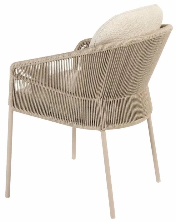 Taste by 4 Seasons Florence tuinset latte met Prado tafel met keramisch blad Ø 160 cm Tuinset   beige weerbestendig