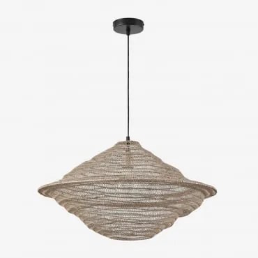 Zulma Hanglamp Ø65 Cm Van Ijzer Beige – Crème - Sklum