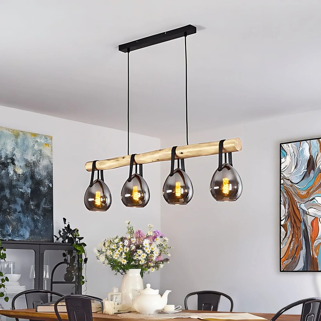Hanglamp APP1775-4CP WOOD GREY