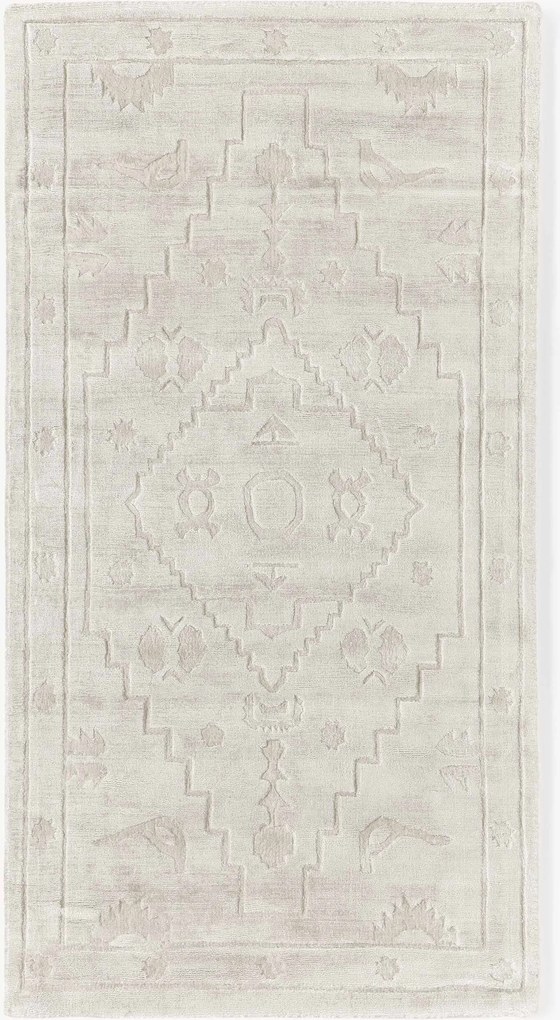 Handgeweven viscose vloerkleed Shaila