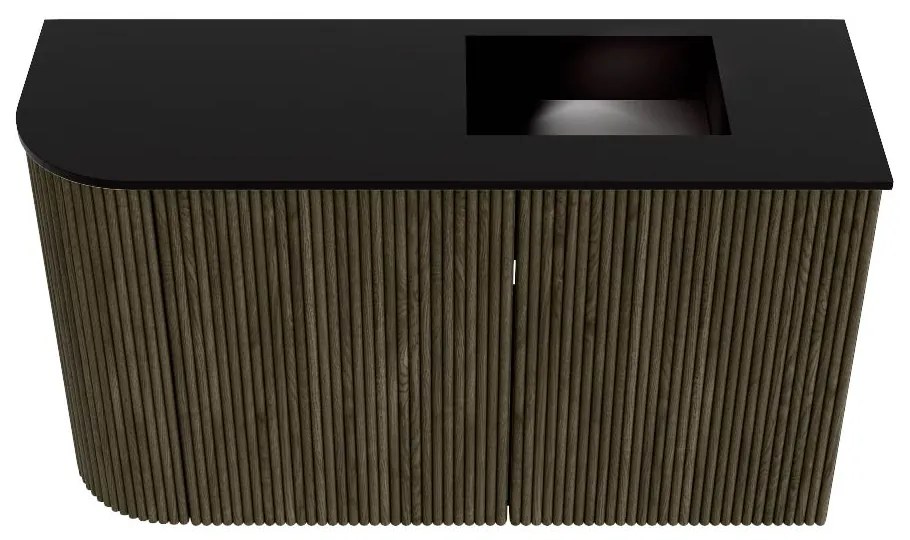 Mondiaz Joya 70cm toiletmeubel ronding links shadow met wastafel faye rechts 1 kraangat urban