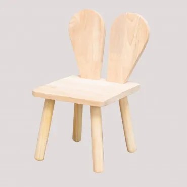 Set Van 2 Buny Kids Houten Stoelen Natuurlijk Hout - Sklum