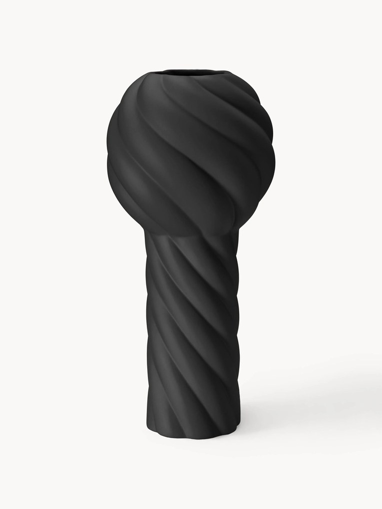 Handbeschilderde keramische vaas Twist Pillar, H 34 cm