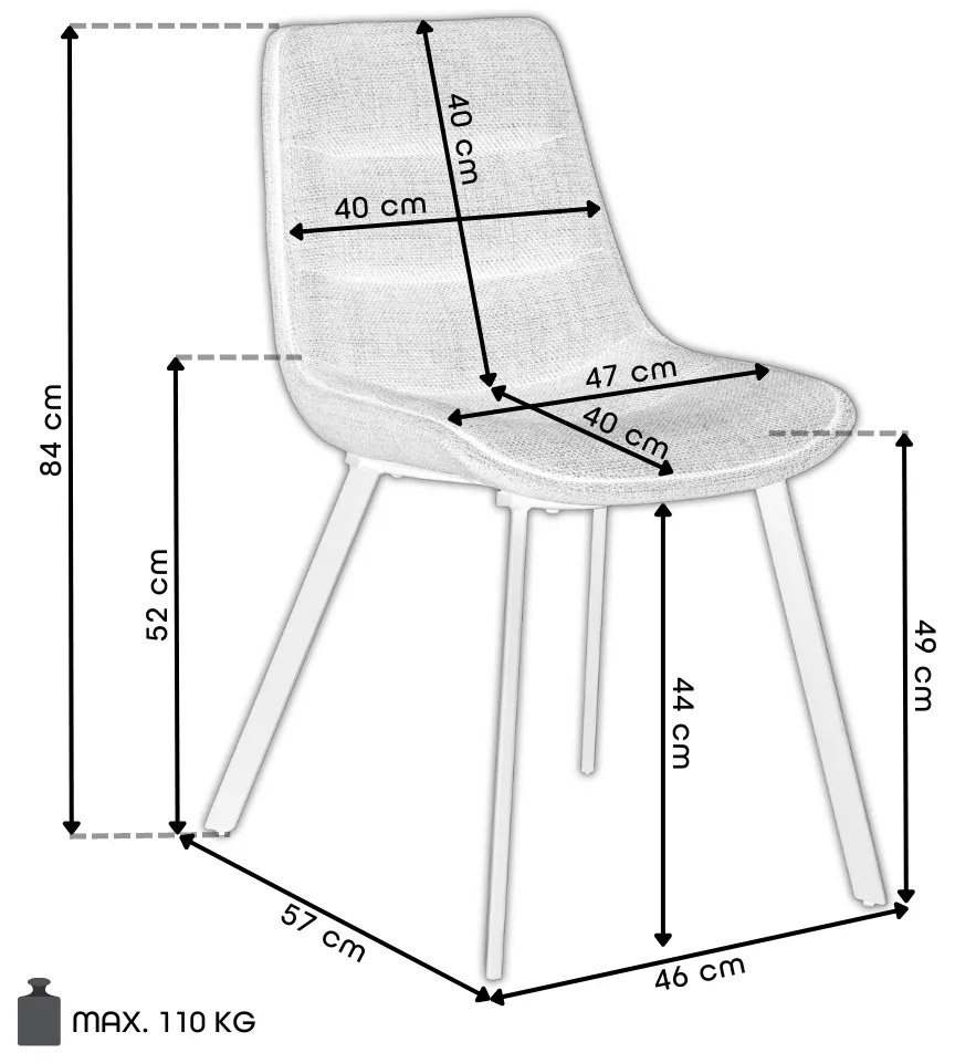 IDA Crème Bruin (stof Monza 90/Preston 22) / beige frame - MODERN GEPOLSTERDE STOEL BOUCLÉ BOHO