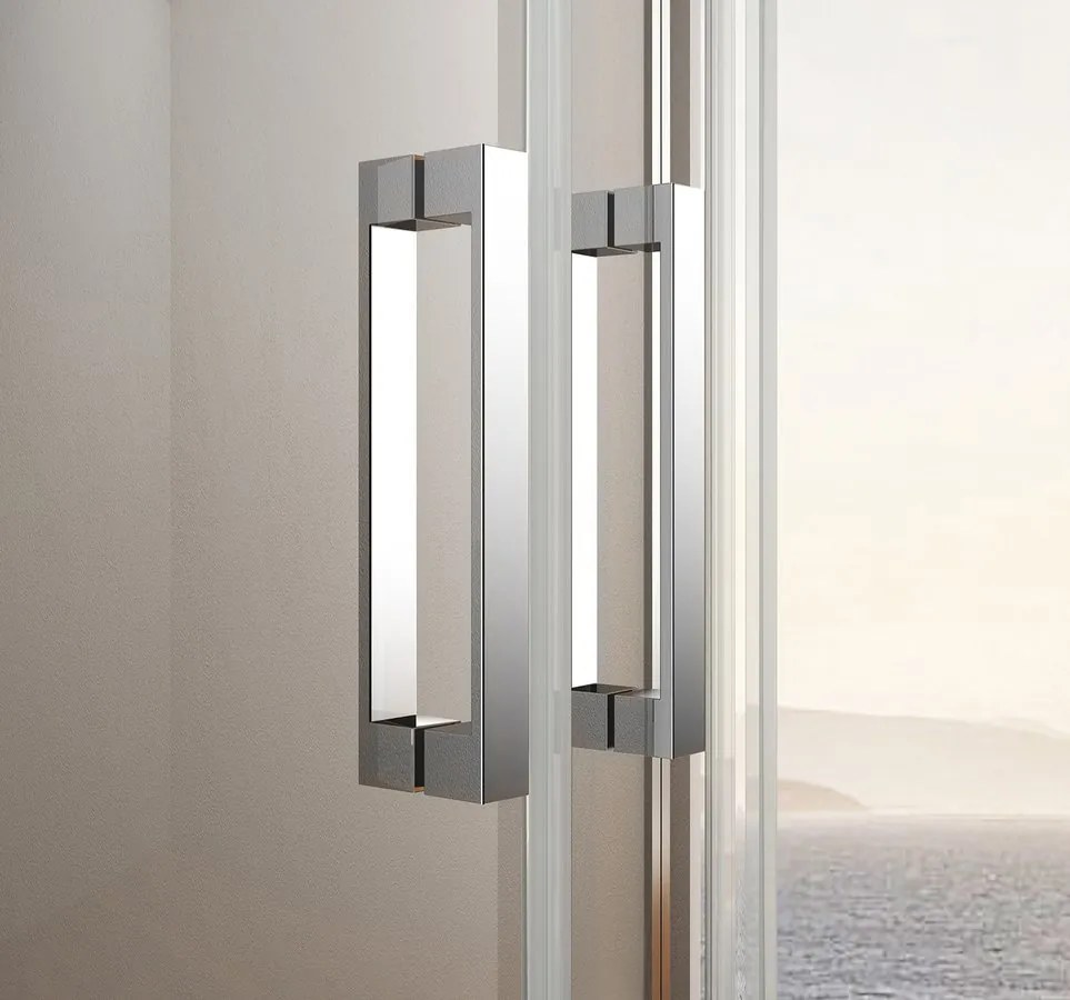 Bruckner Borg vierkante douchecabine 90x90x195cm chroom