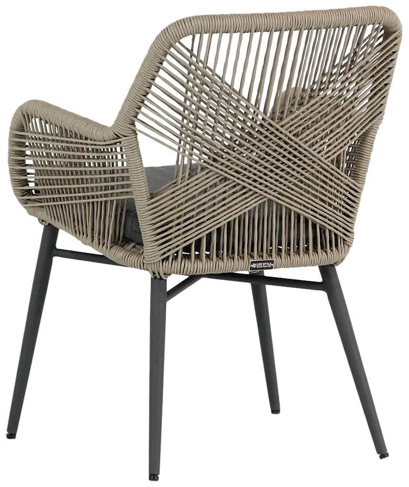 Tuinset 6 personen 230 cm Wicker Taupe Lifestyle Garden Furniture Advance/Veneto