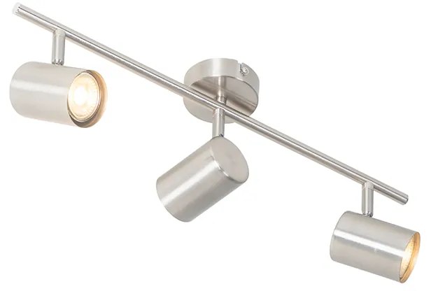 Moderne plafondlamp staal 3-lichts verstelbaar - Jeana