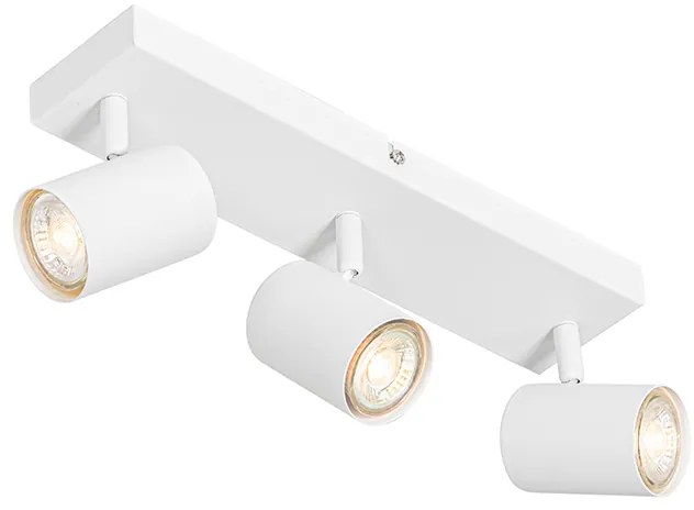 Moderne plafondlamp wit 3-lichts verstelbaar rechthoekig - Jeana
