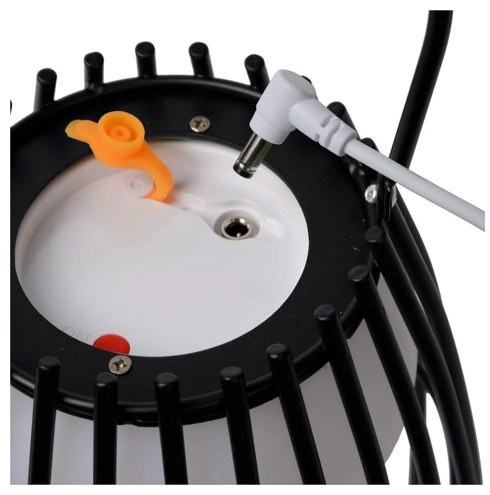 Lucide Fjara oplaadbare LED lamp 0.3W 25x18cm zwart