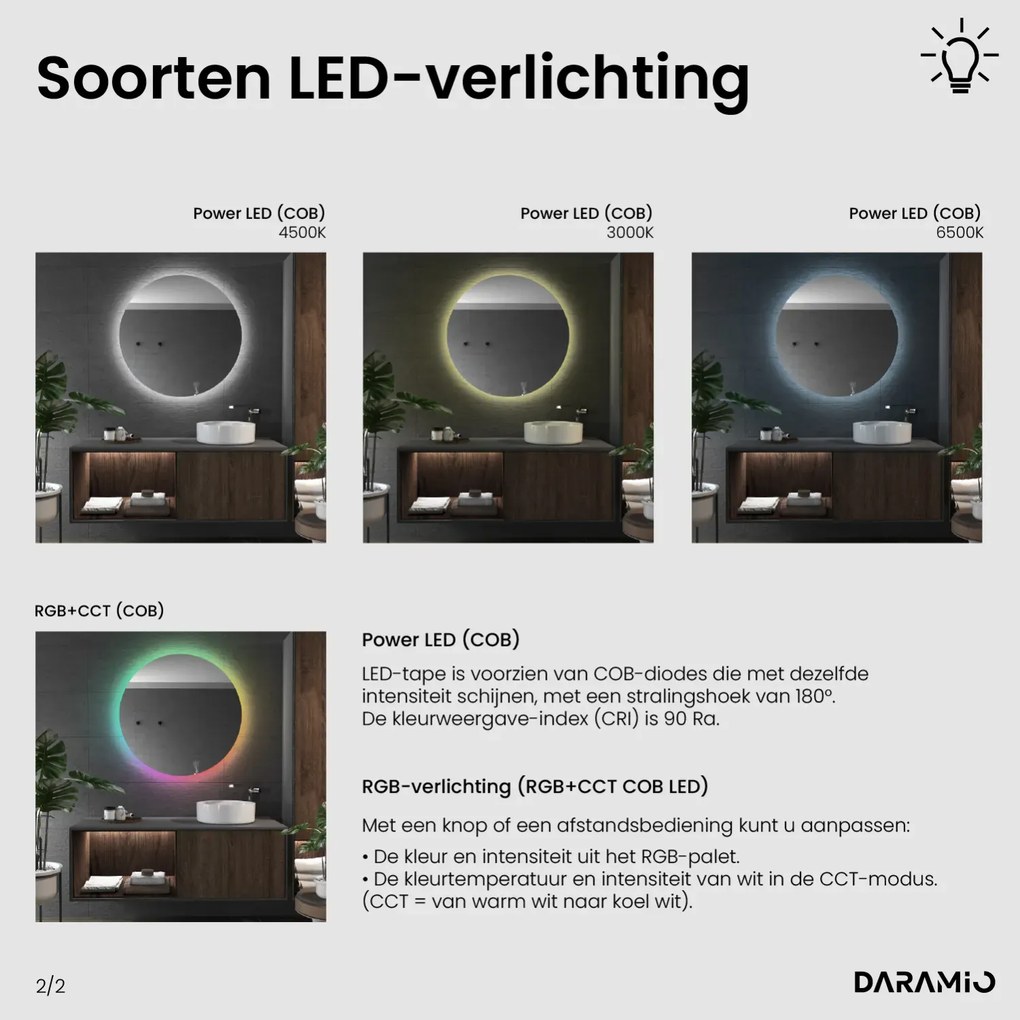 Atypische spiegel met LED-verlichting G3