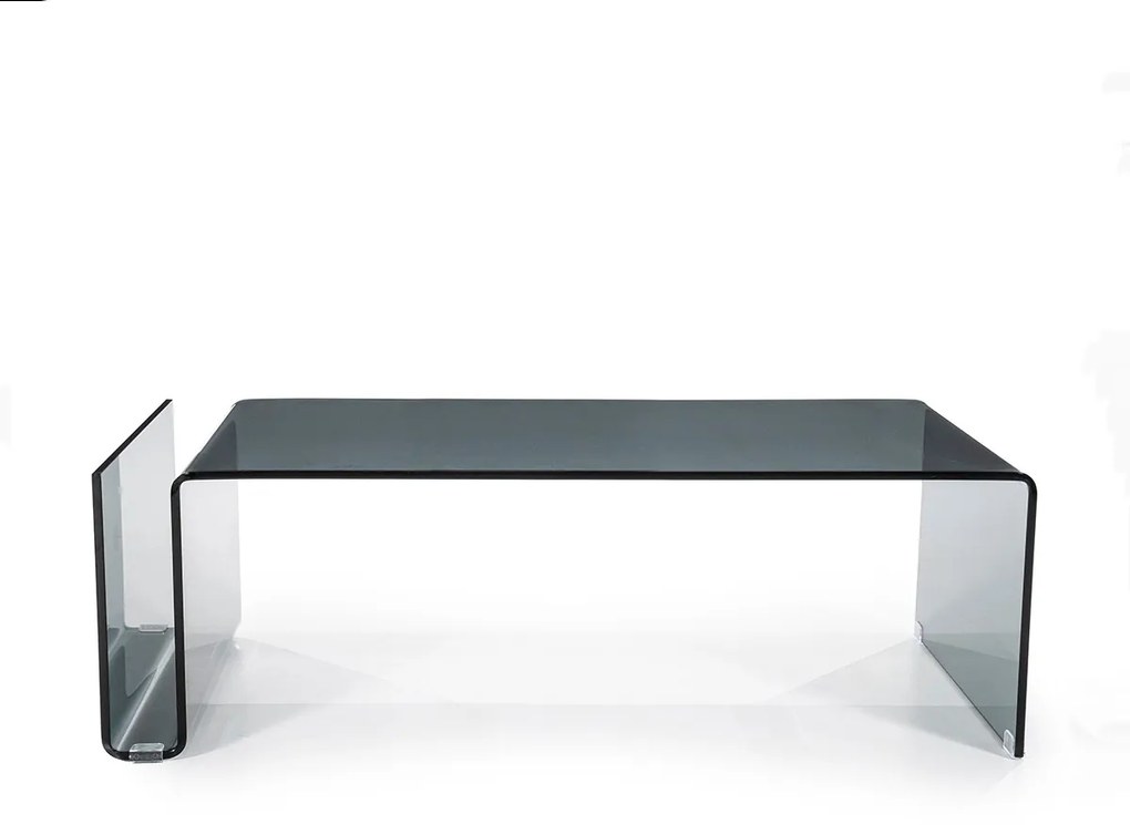 By-Boo Shadow Salontafel Gebogen Glas Grijs - 120 X 60cm.