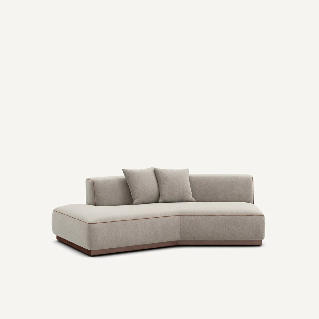 Halve zetel links in chenille fluweel, JACOPO