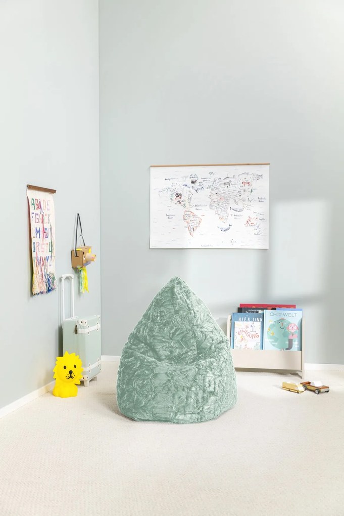 Kinder Zitzak Zitzak Fluffy L - Mintgroen