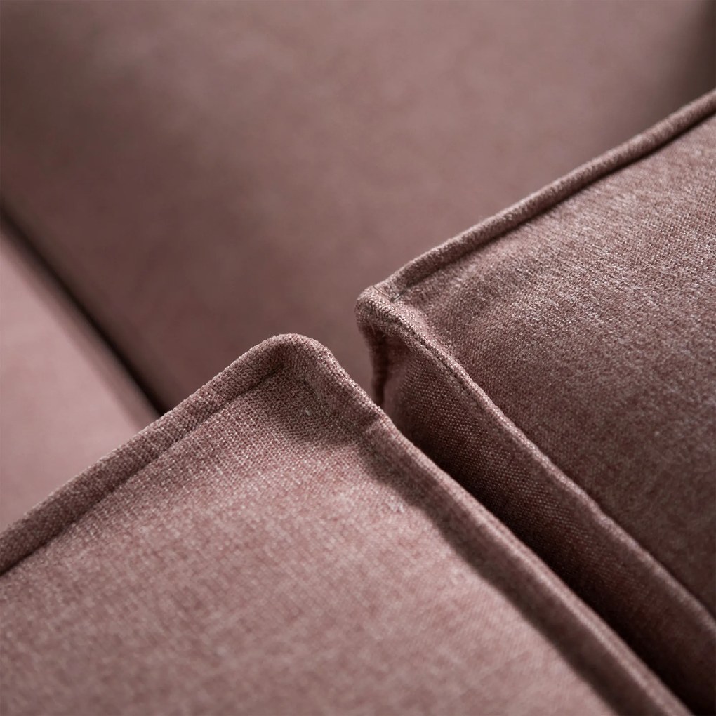 Bank Oud Roze Met Chaise Longue Links