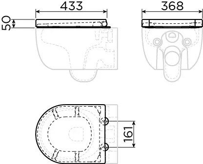 Clou Hammock softclose toiletzitting met quick release wit mat