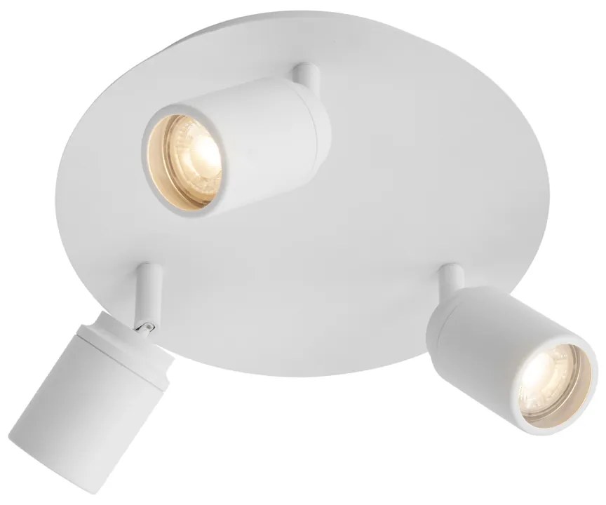 Moderne badkamer Spot / Opbouwspot / Plafondspot wit 3-lichts IP44 - Ducha Modern GU10 IP44 rond Lamp