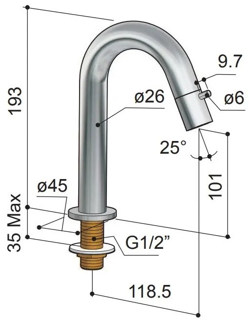 Hotbath Cobber Fonteinkraan Chroom U001