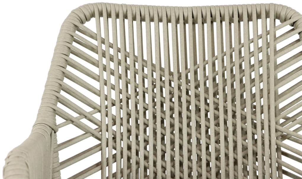 Tuinstoel Aluminium/rope Taupe-naturel-bruin Coco Vedra
