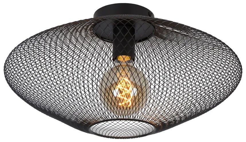 Lucide Mesh plafondlamp 45cm 1x E27 zwart