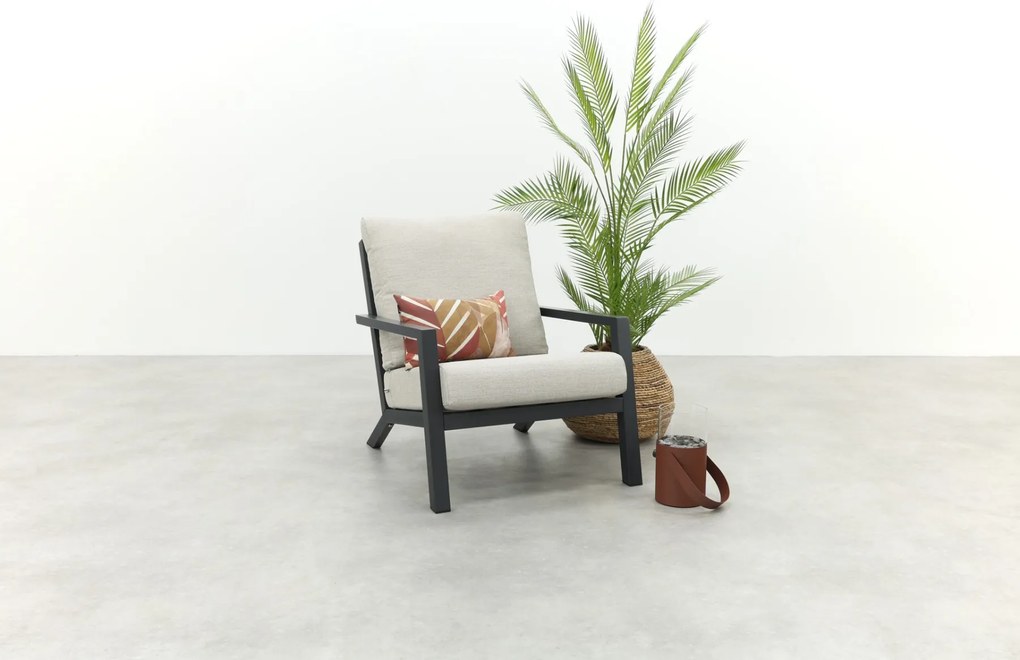 Boston loungestoel - Antraciet