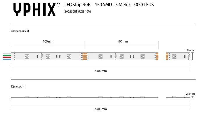 Led Strip 5m Complete Set 12v Rgb Ip20 150 Smd 3528 Leds | LEDdirect.nl