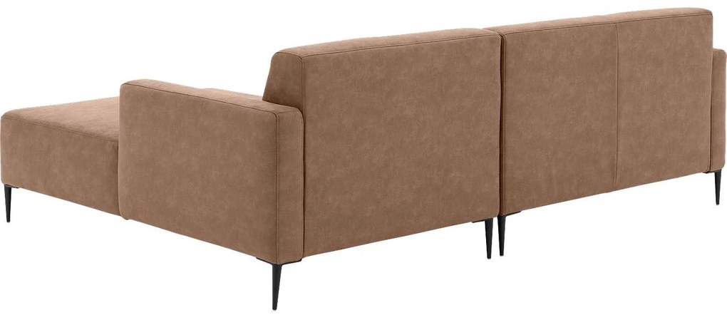 Goossens Key West bruin, micro leer, 2-zits, modern design