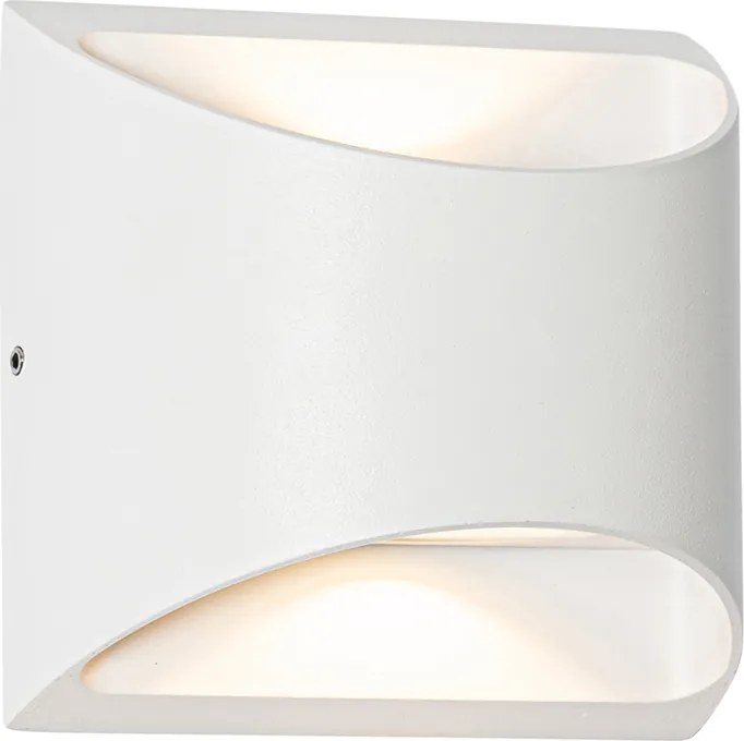 Moderne buiten wandlamp wit incl. LED 2-lichts IP54 - Mal