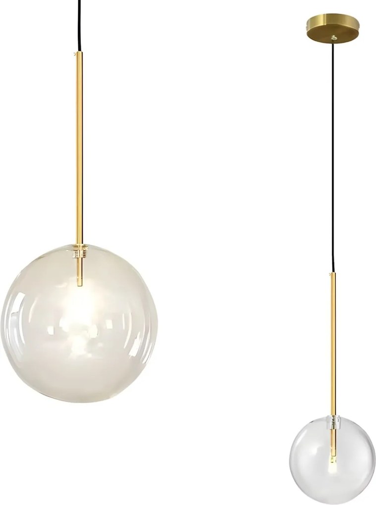 Plafondlamp Hangende Glazen Bol 15cm APP1680-1CP