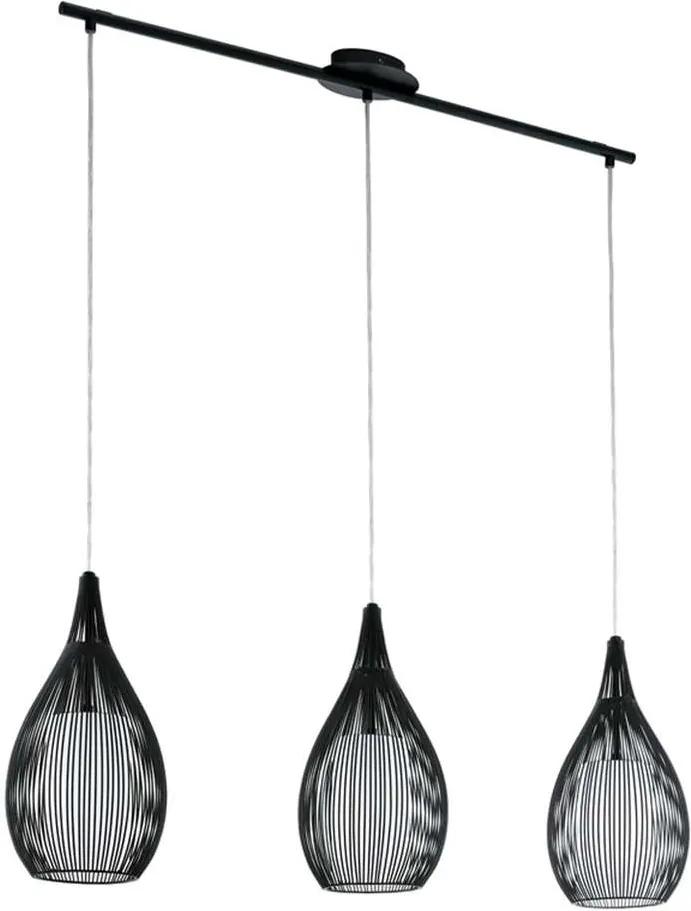 EGLO hanglamp Razoni 3-lichts - zwart/wit - Leen Bakker