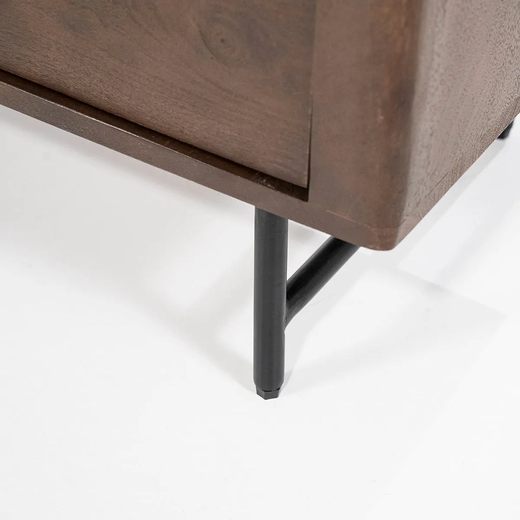 Tv-meubel Met Travertin Blad 200 Cm - 200x40x52cm.