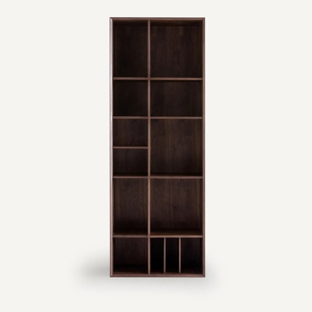 Boekenkast van notenhoutfineer, Mikube