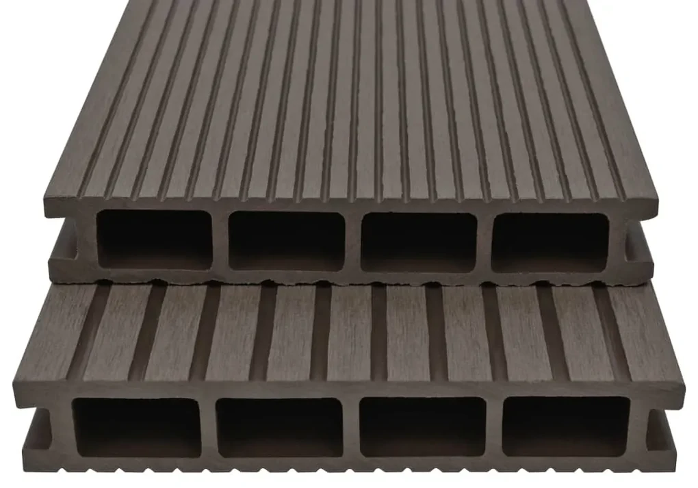 vidaXL Terrasplanken HKC met accessoires 30 m² 2,2 m donkerbruin