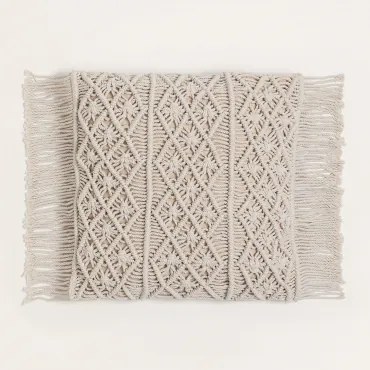 Macramé Vierkant Kussen (45x45 Cm) Narses A - Sklum