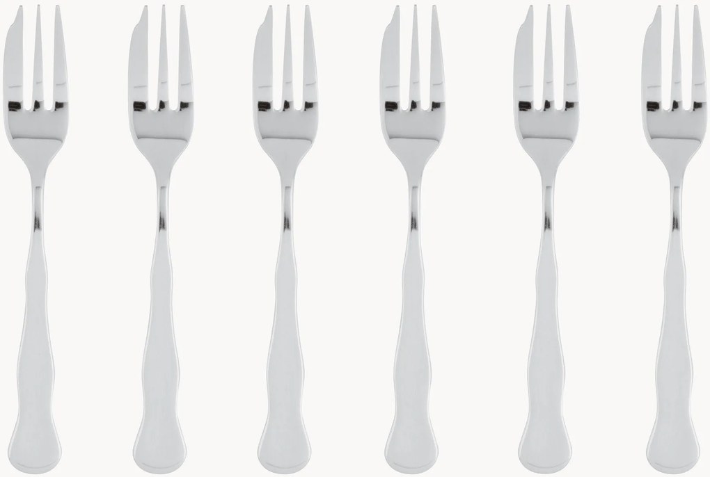 Dessertvorkjes 1965 van edelstaal (6-delig)