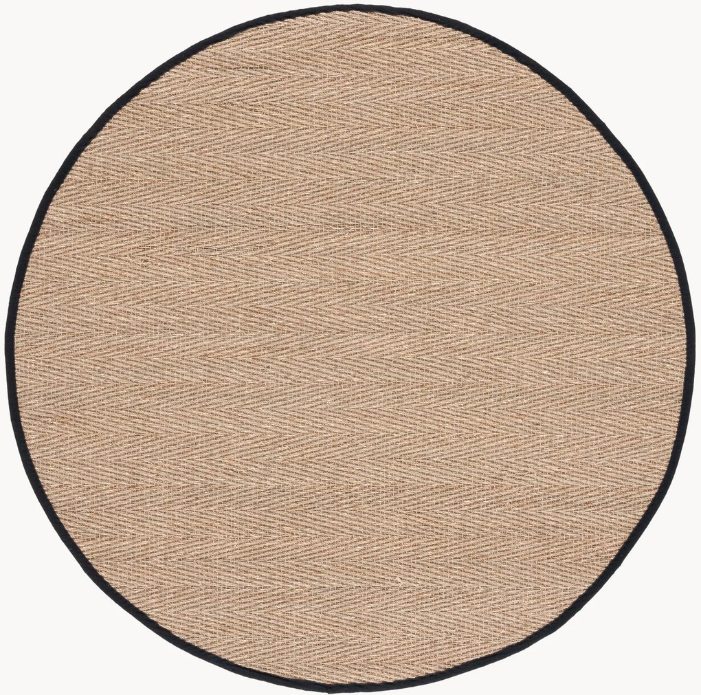 Rond laagpolig zeegras vloerkleed Natural Fibers